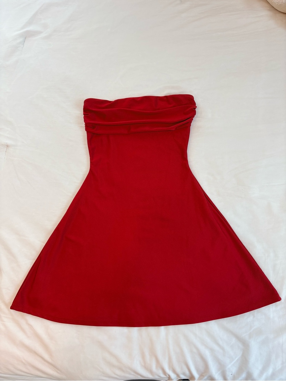 Windsor Strapless Red A-Line Dress